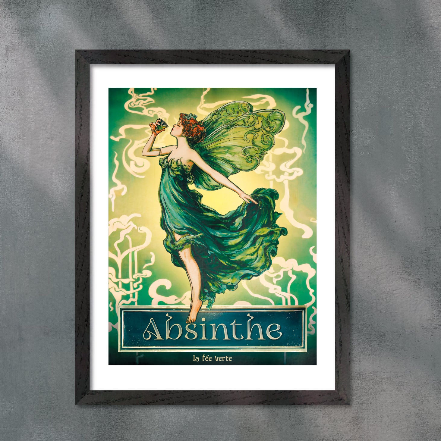 Inramad poster me absint-fe, La Fée Verte